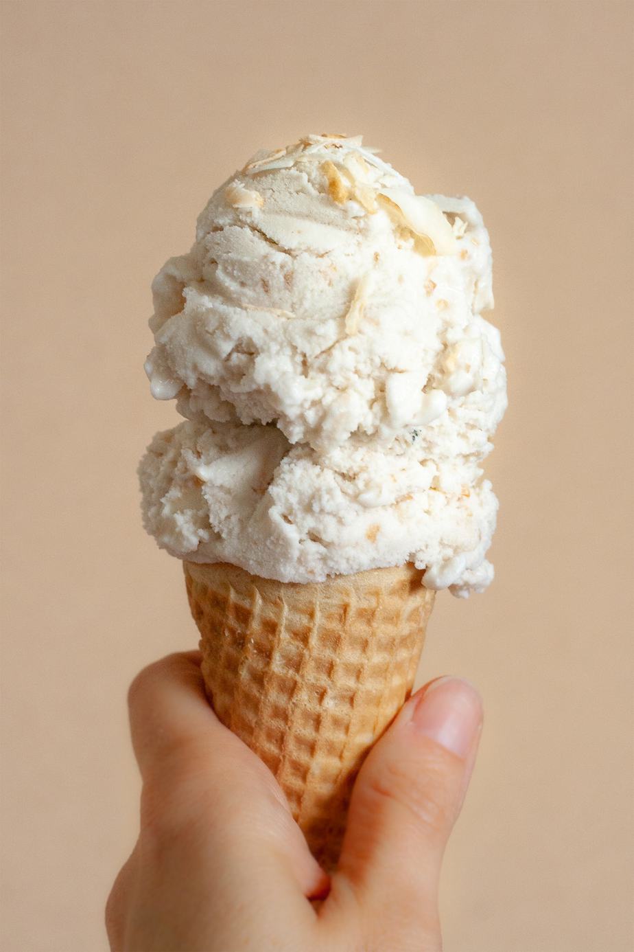Delicious Vegan Toasted Coconut Ice Cream: Sugar-Free & Scoopable
